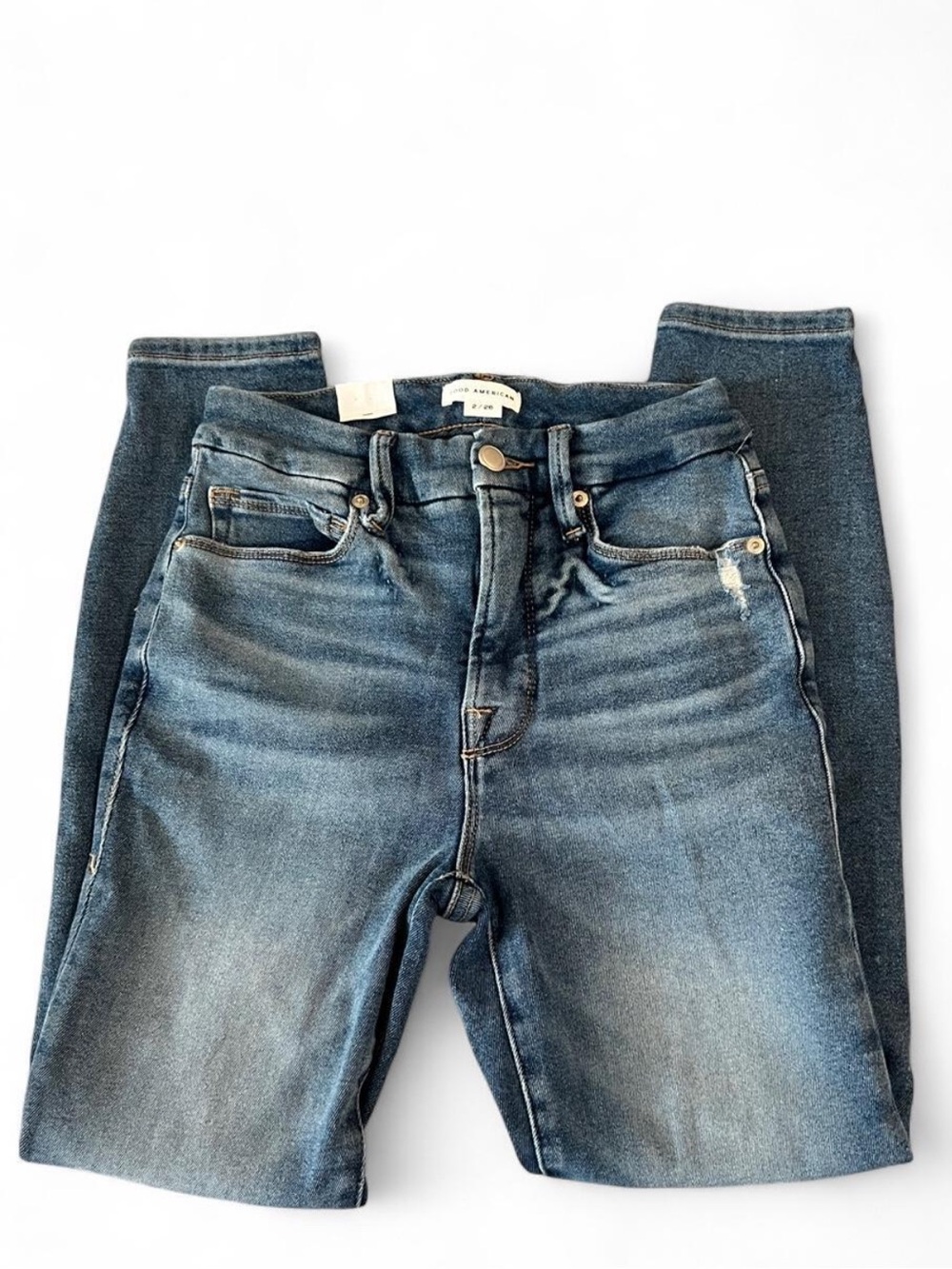 Good American Good Waist Crop Skinny High Rise Jeans- Size 2 / Inseam: 26